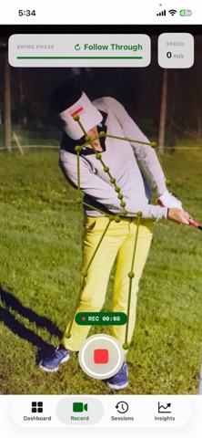 GolfForm - Swing Body Tracker iPhone screenshot