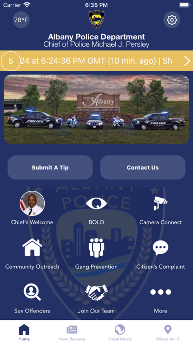 Albany GA Police Department Screenshot