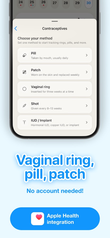 Lua: Period & Birth Control screenshot 2