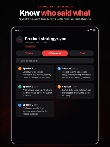 TurboNotes AI: Voice Notes iPad screenshot