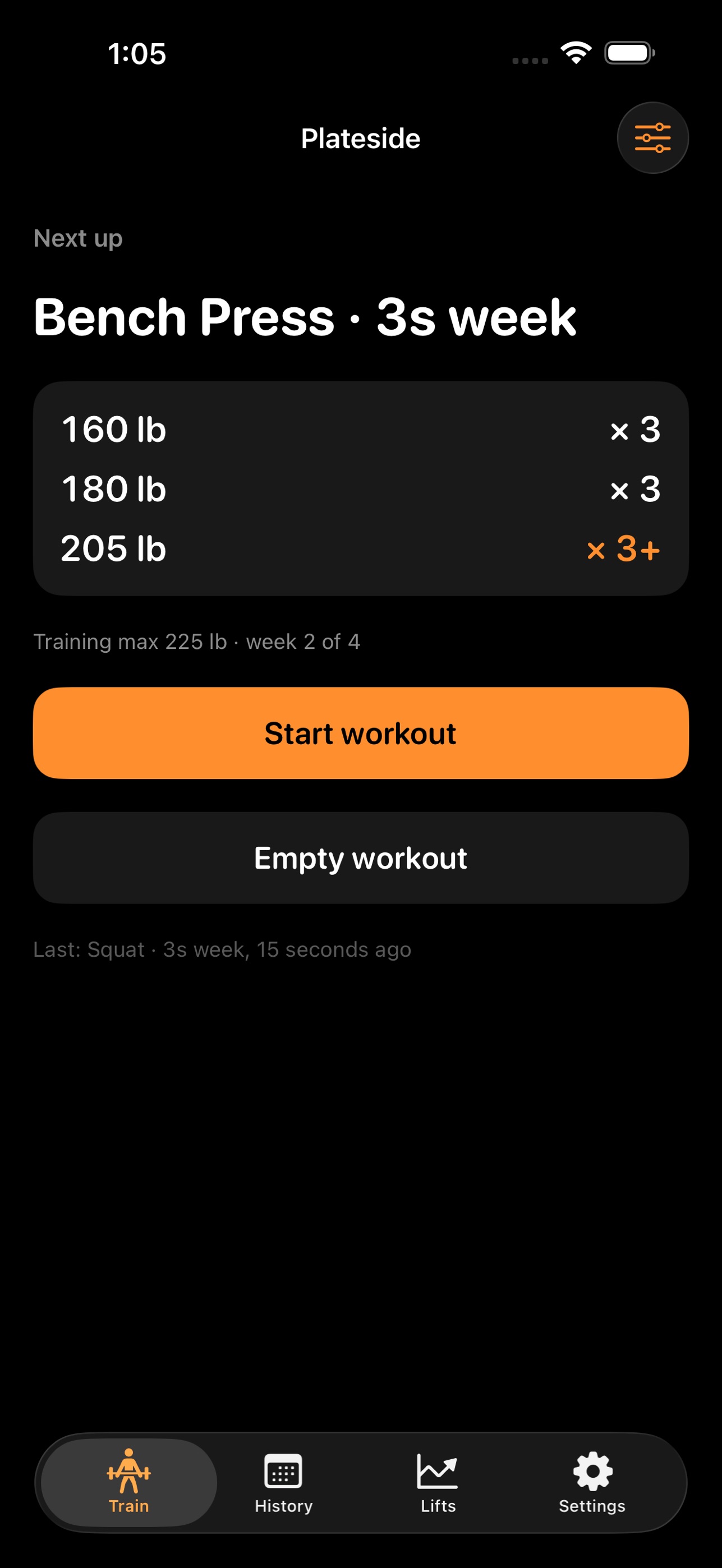 Screenshot 3 of Plateside: Strength Log