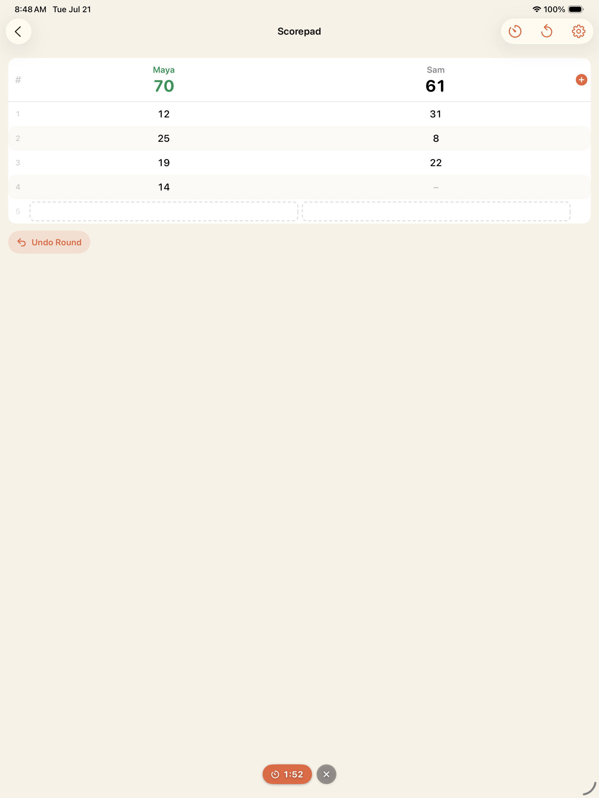 Keeps: Game Night Scorekeeper screenshot 14