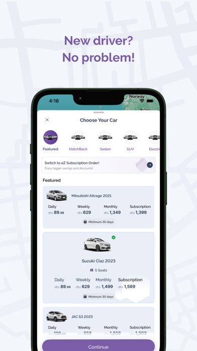 Screenshot #2 pour eZhire Car Rental | No Deposit