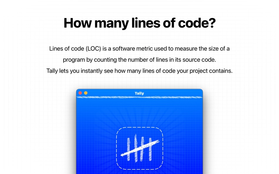 #1. Tally – Lines of Code Counter (macOS) 게시자: Metromedya Digital Ad Agency