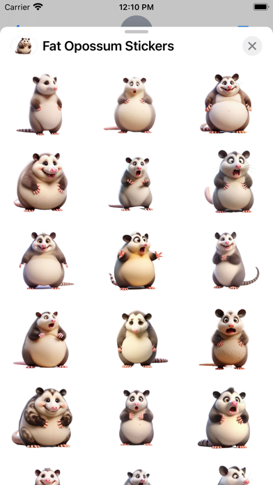 Screenshot #2 pour Fat Opossum Stickers