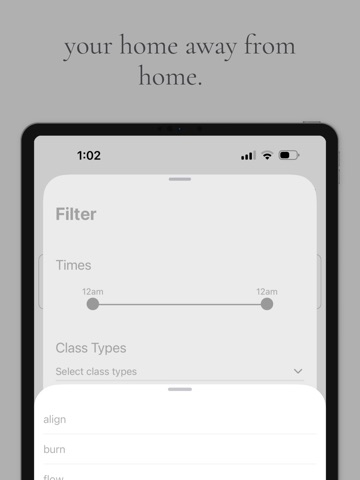 Cue Pilates iPad screenshot
