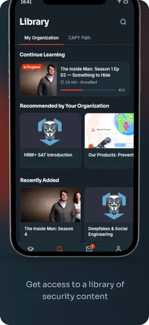 KnowBe4 Learner App screenshot 2