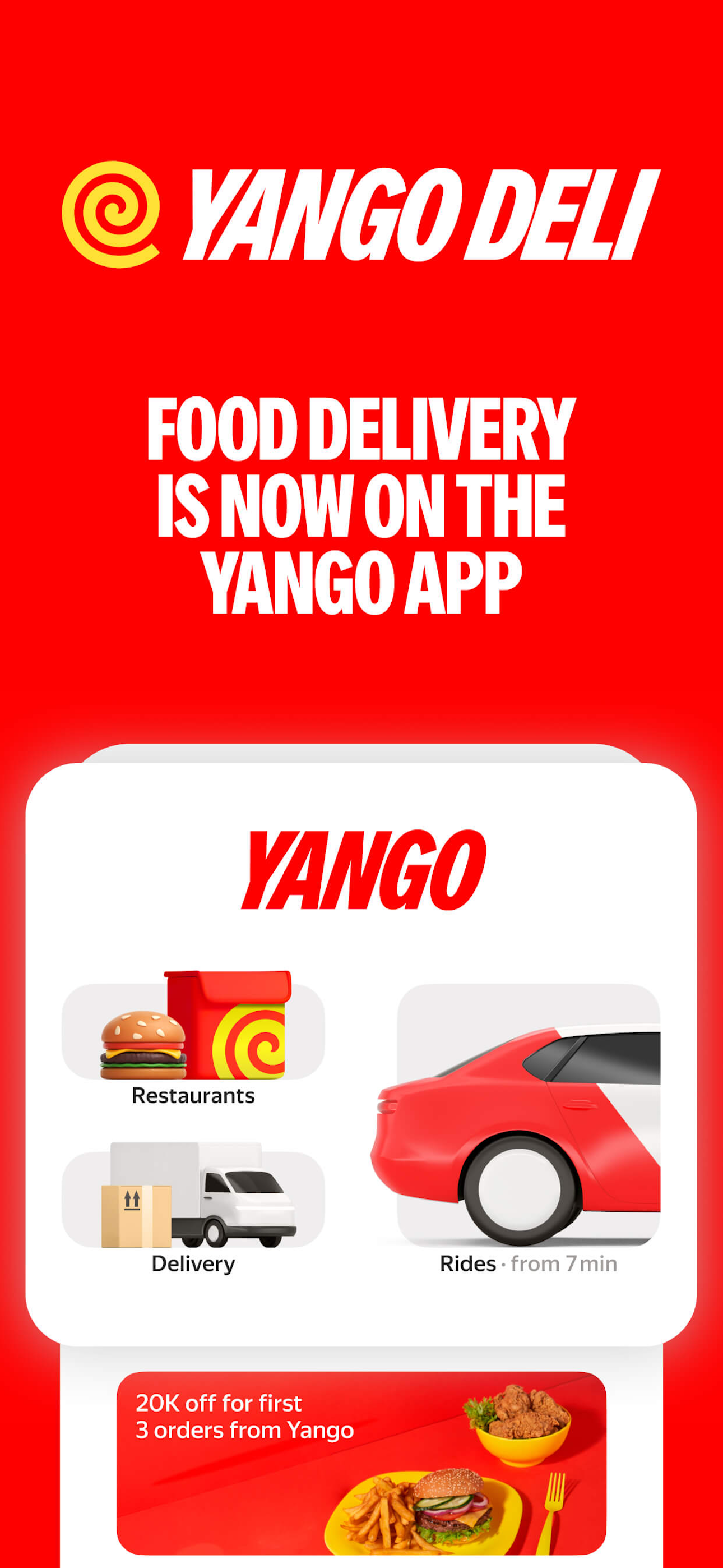 Yango Deli: food delivery