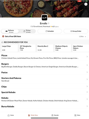 Errolls iPad screenshot