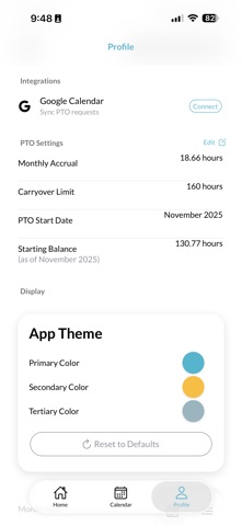 PlayTime: PTO Tracker Screenshot 4 of 5