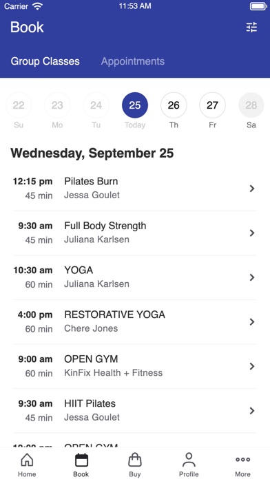 Kinfix Health + Fitness Screenshot