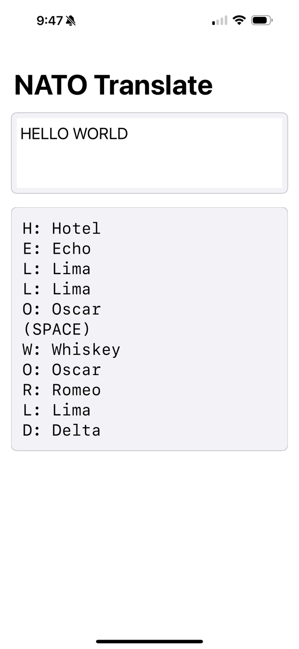 NATO Translate screenshot 1