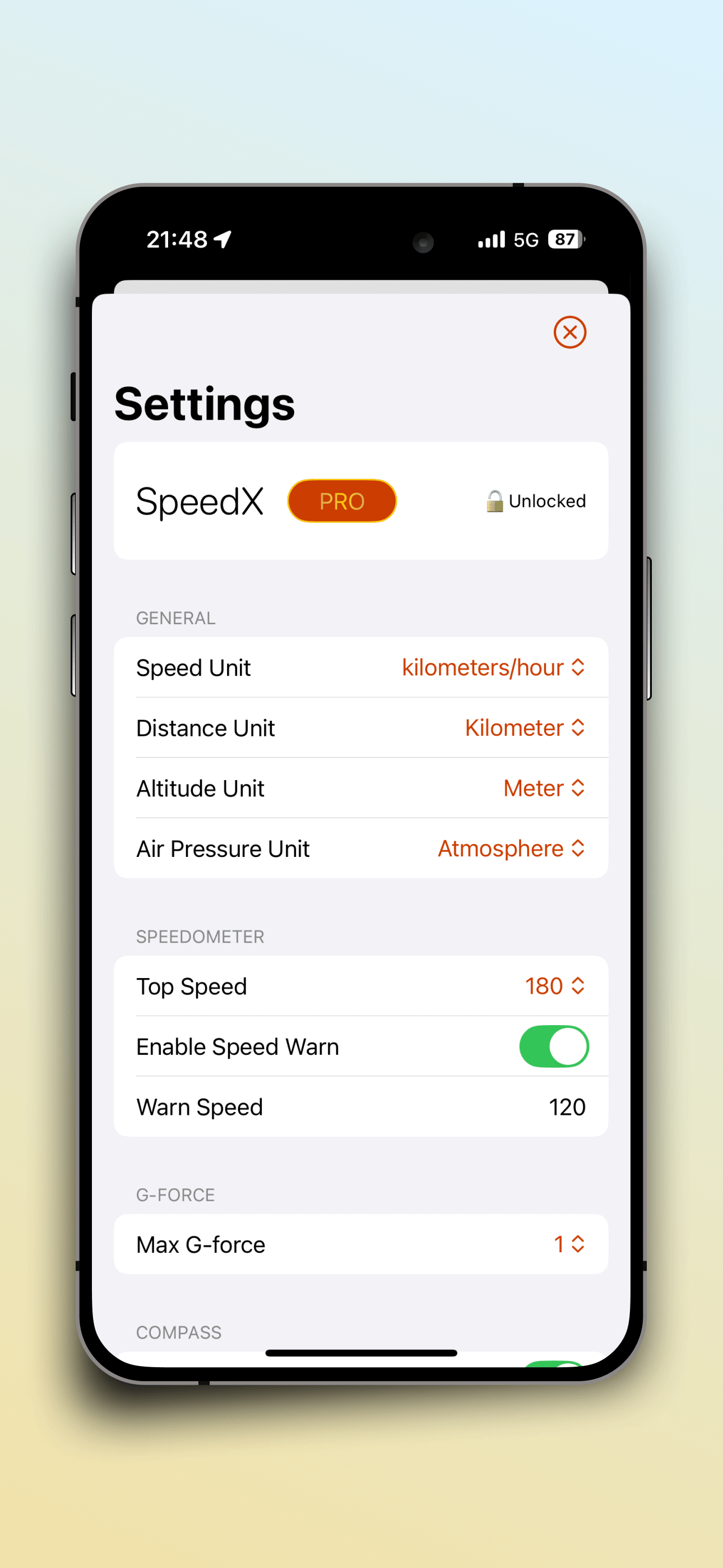 SpeedX: Speedometer, Altimeter