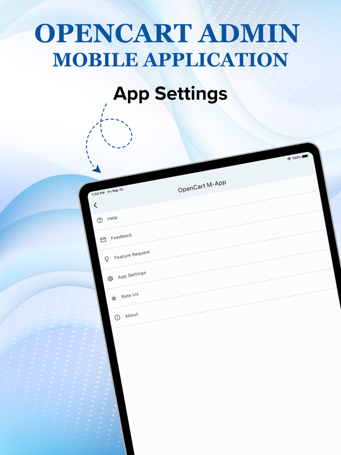 Opencart Admin Mobile App.