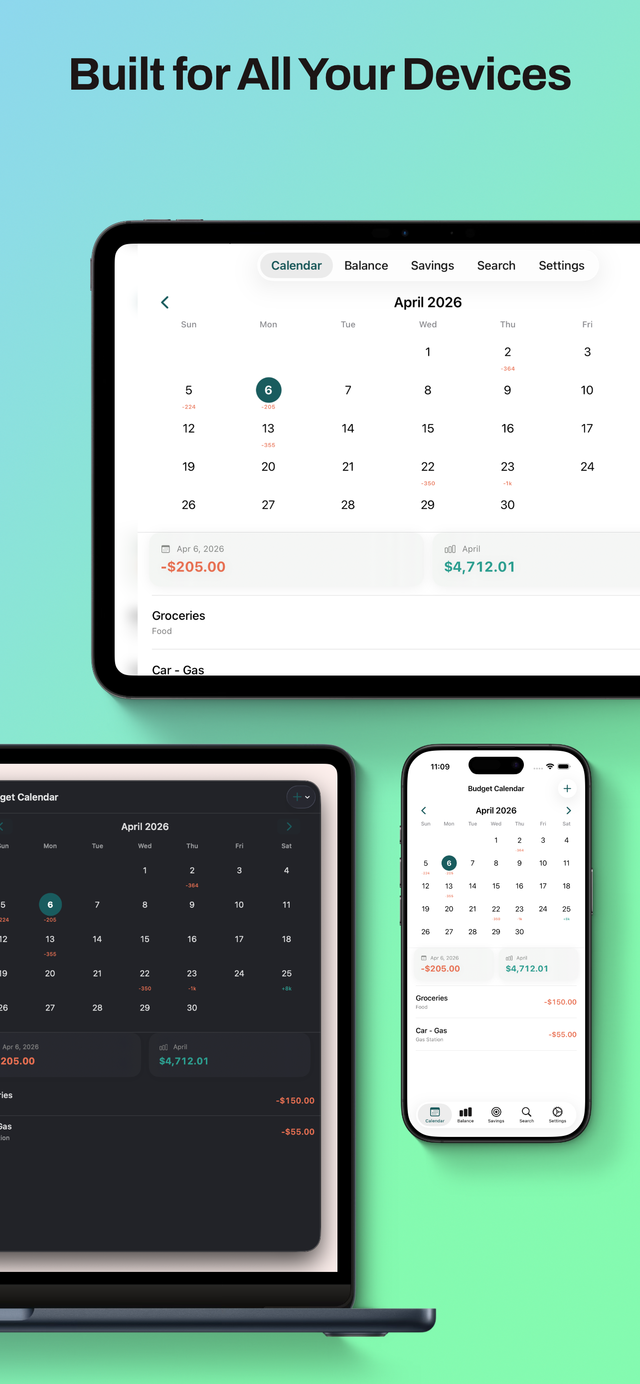 Budget Calendar