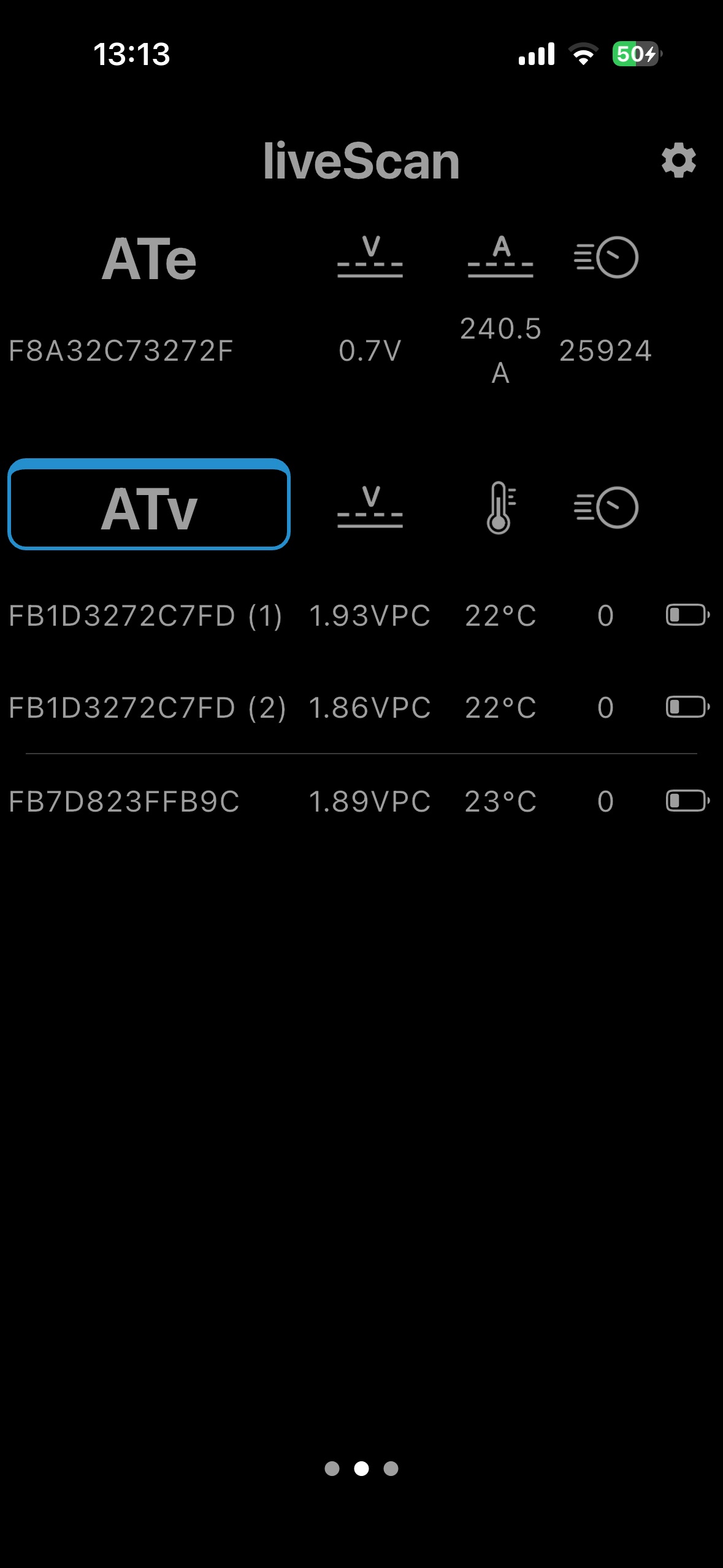 Screenshot 2 of Atom Battery Monitoring