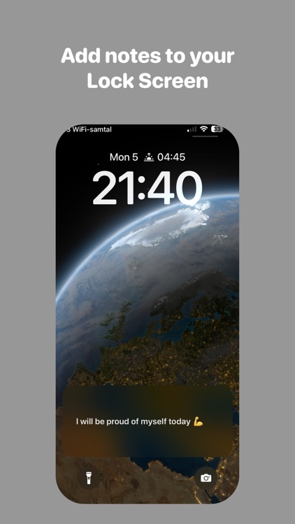 LiveNote: lock screen reminder
