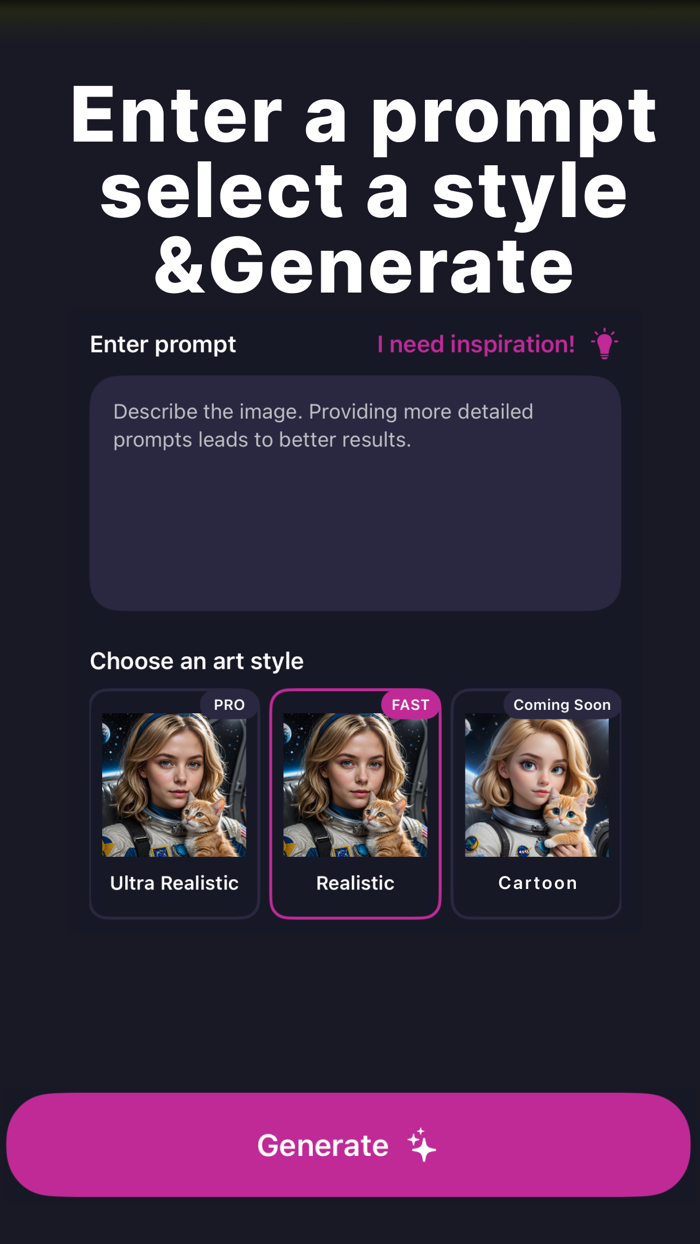 ArtNova - AI image generator