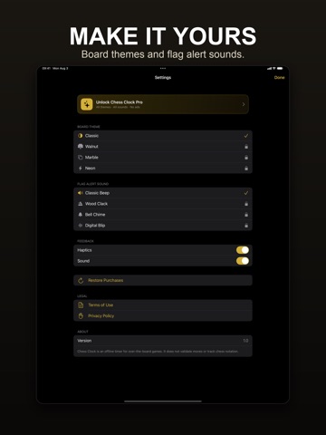 Chess Clock & Game Timer iPad screenshot
