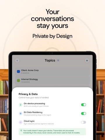 Hedy: AI Meeting Coach & Notes iPad screenshot