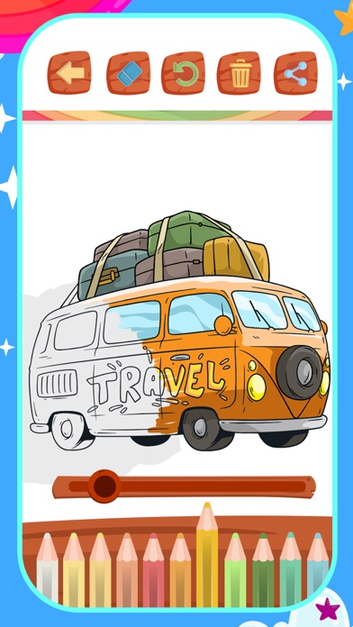 Cars Coloring book paint game Screenshot