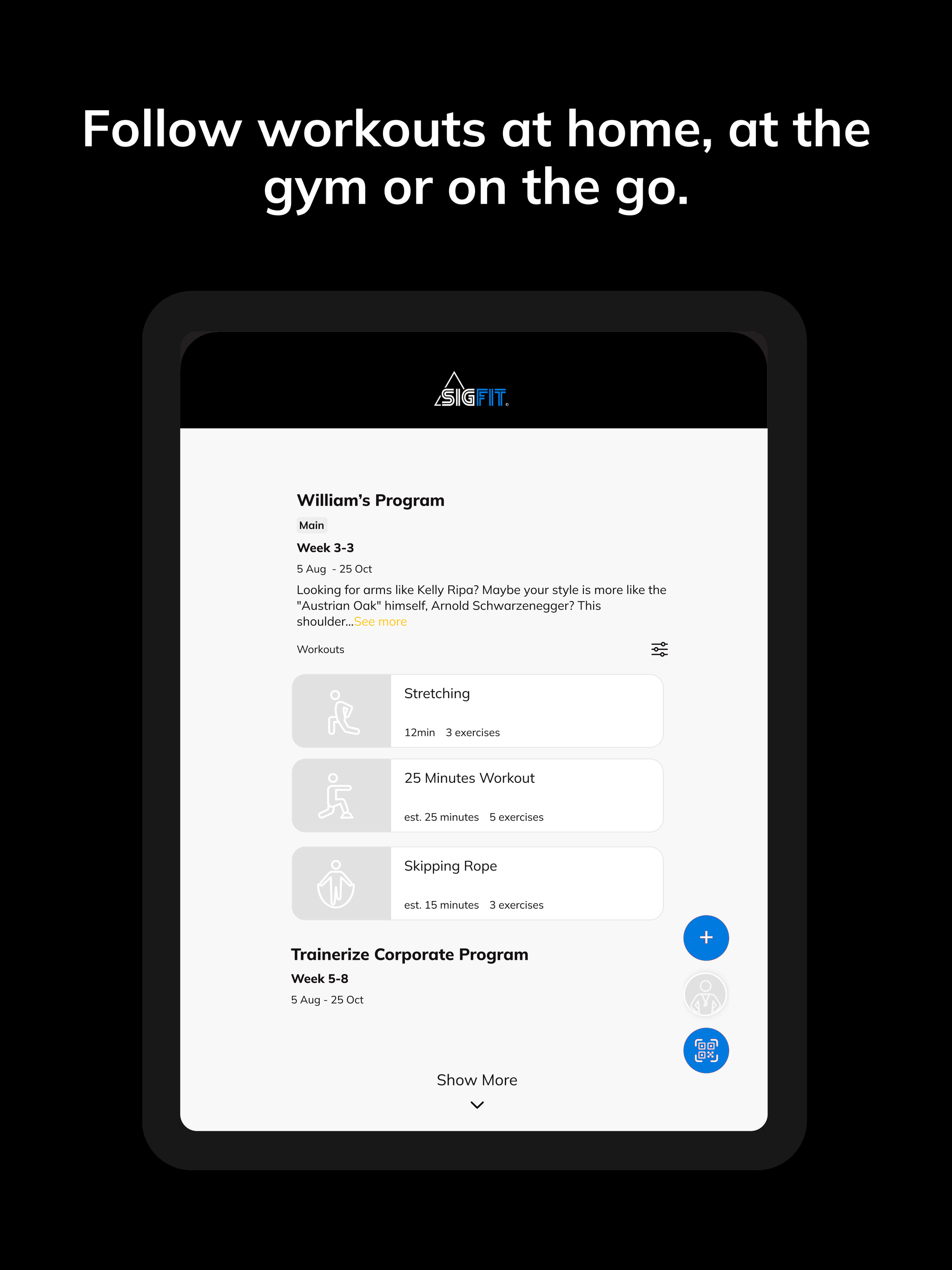 SigFit Training App