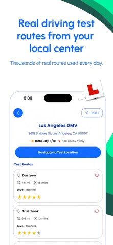 Driving Test Routes RouteBuddy iPhone screenshot