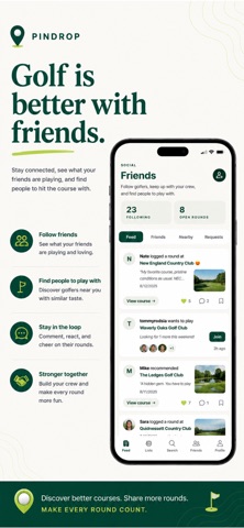 Pindrop Golf List iPhone screenshot