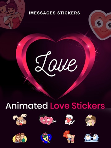 Animated Love Stickers! iPad screenshot