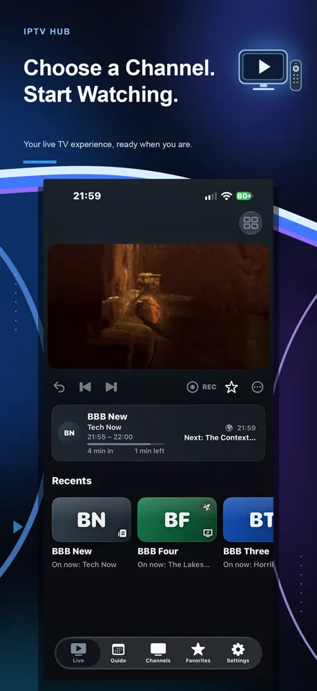 IPTV Hub on iPhone — screenshot 1