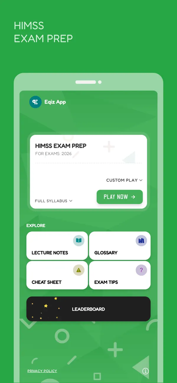 Screenshot #1 pour HIMSS Exam Prep: with AI