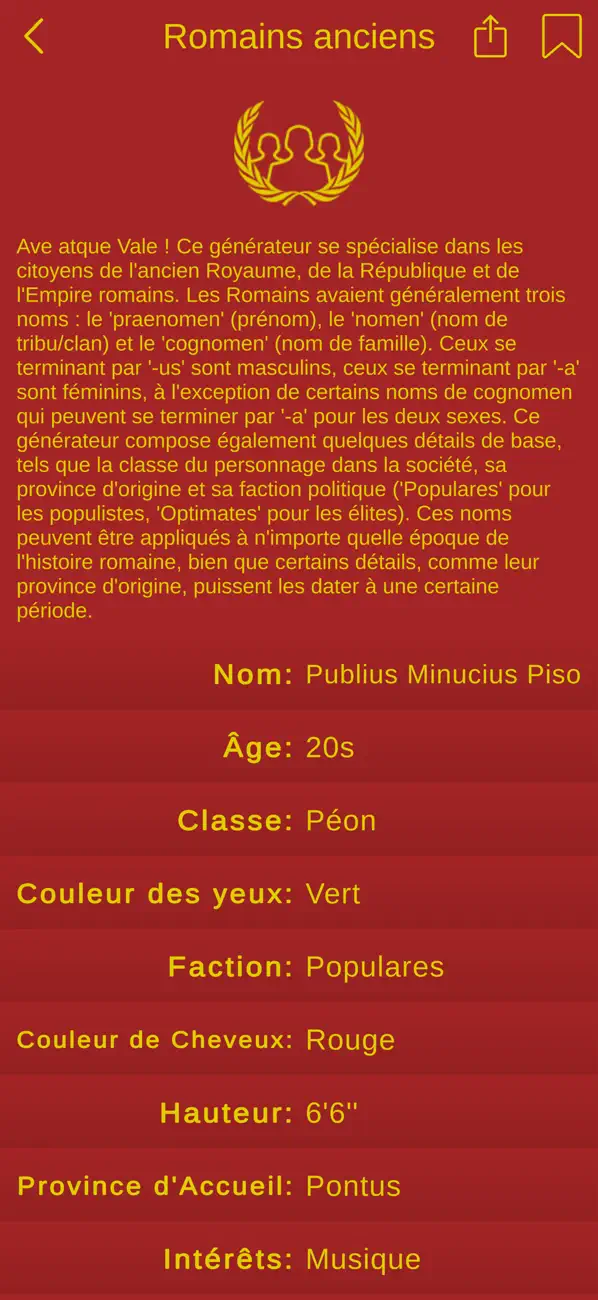 Screenshot #2 pour Characterize - Noms au hasard