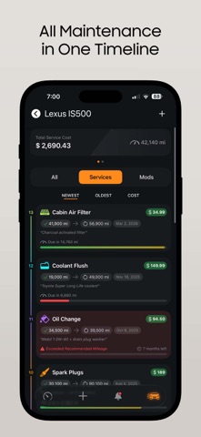 MyAutoLog 车辆保养管家 screenshot