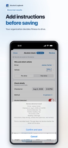 Alcohol Check Logbook Screenshot 4 of 7
