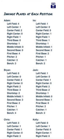 Baseball Fielding Rotation App Screenshot 7 of 10