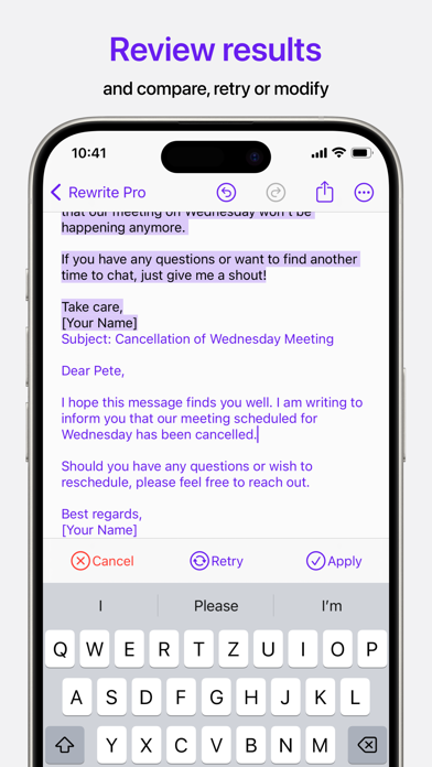 Screenshot #3 pour Rewrite Pro: AI Text Editor