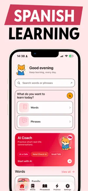 Spanish Learning App: Practice screenshot 1