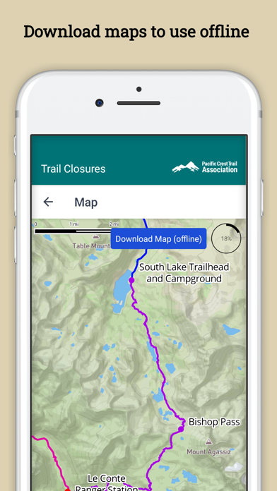 Pacific Crest Trail Closures Screenshot