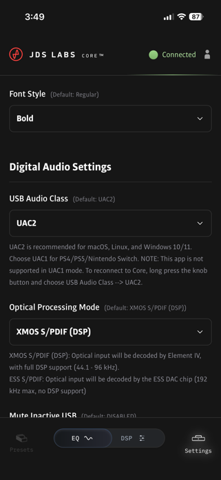 JDS Labs Core DSP Screenshot 8 of 8