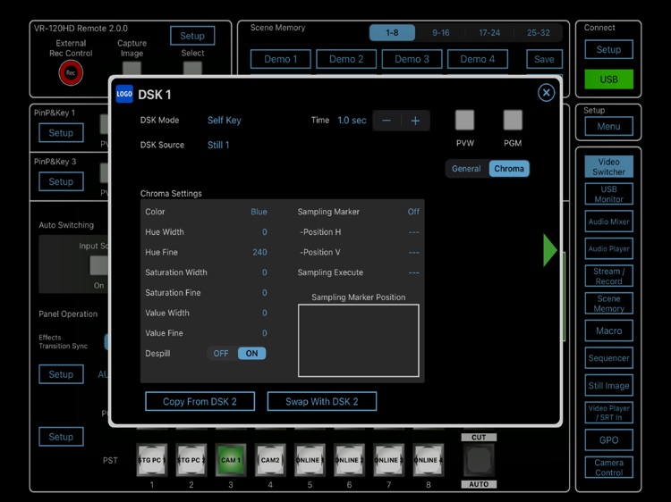 VR-120HD Remote