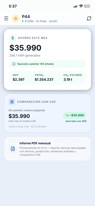 SER Solar — Monitoreo Screenshot 1 of 6