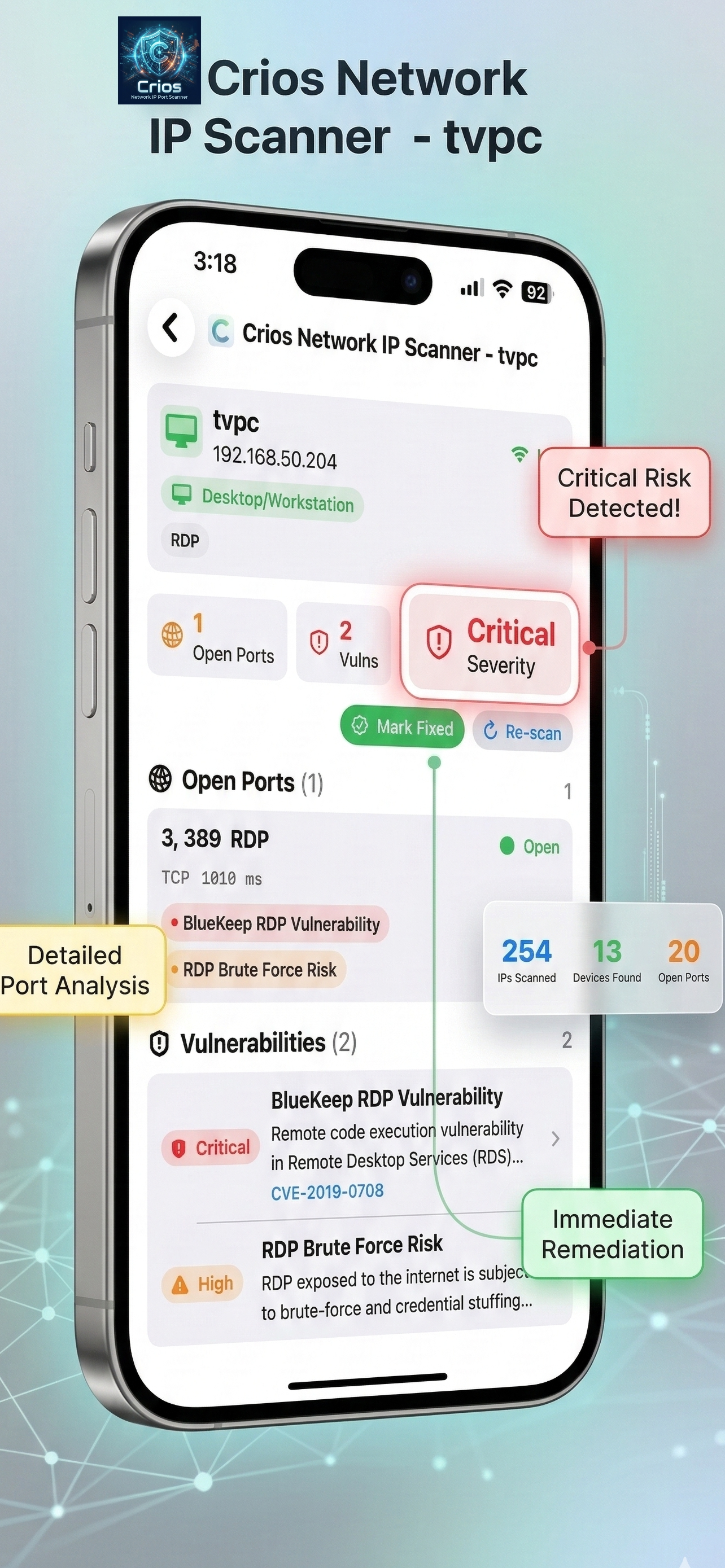 Crios: Network IP Port Scanner