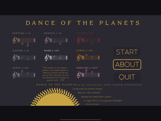 Dance of the Planets iPad screenshot 2 - Music app