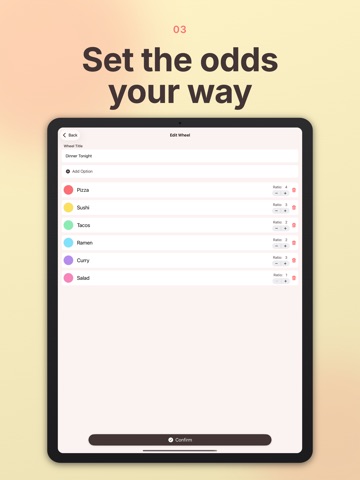 Choosio: Spin Wheel & Picker iPad screenshot