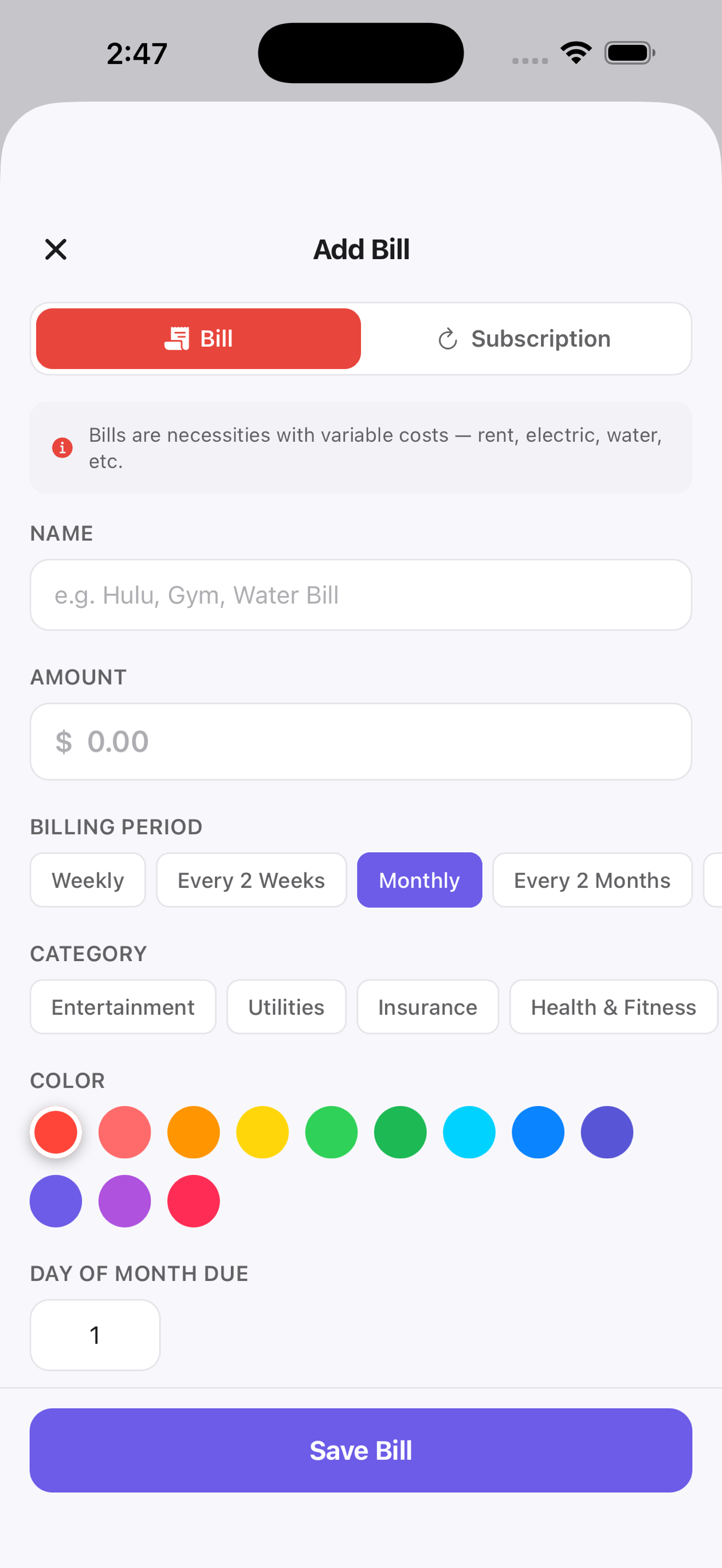 Recurra - Expense tracker