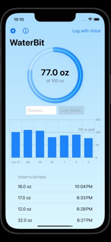 WaterBit iPhone screenshot