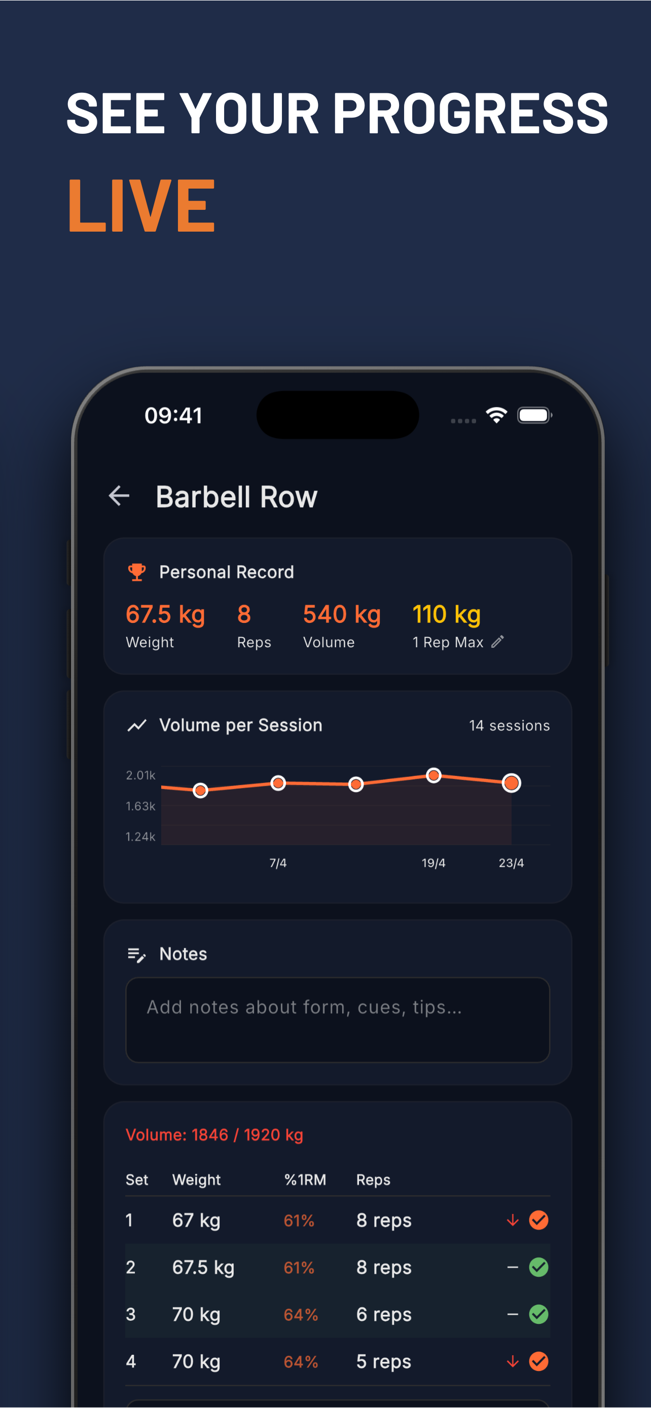 Stark - Workout Tracker Log