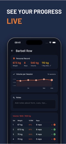 Stark - Workout Tracker Log iPhone screenshot