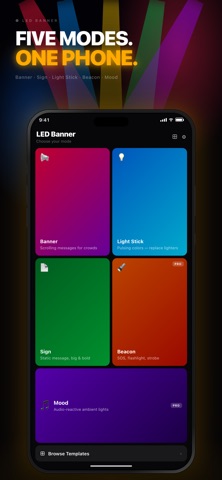 LED Banner · Scrolling Text iPhone screenshot