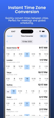 World Clock & Time Converter Screenshot 2 of 5